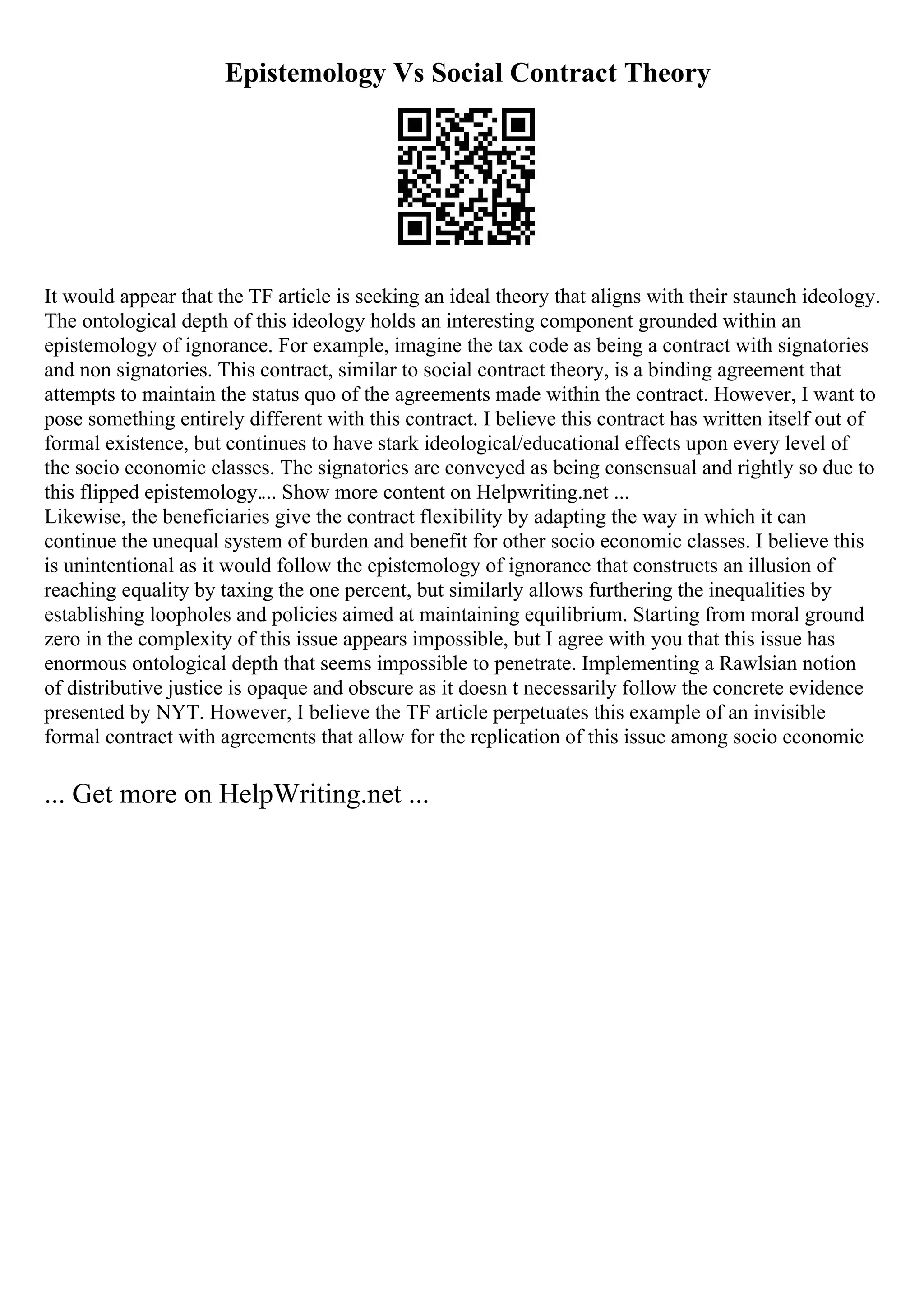 Essay First Draft Example | PDF