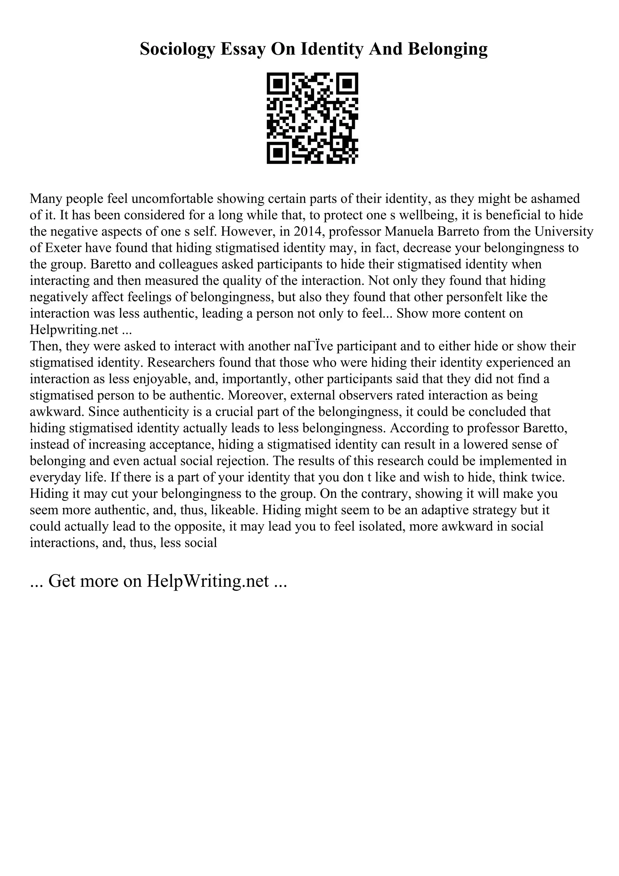 Essay For Graduate School Examples | PDF