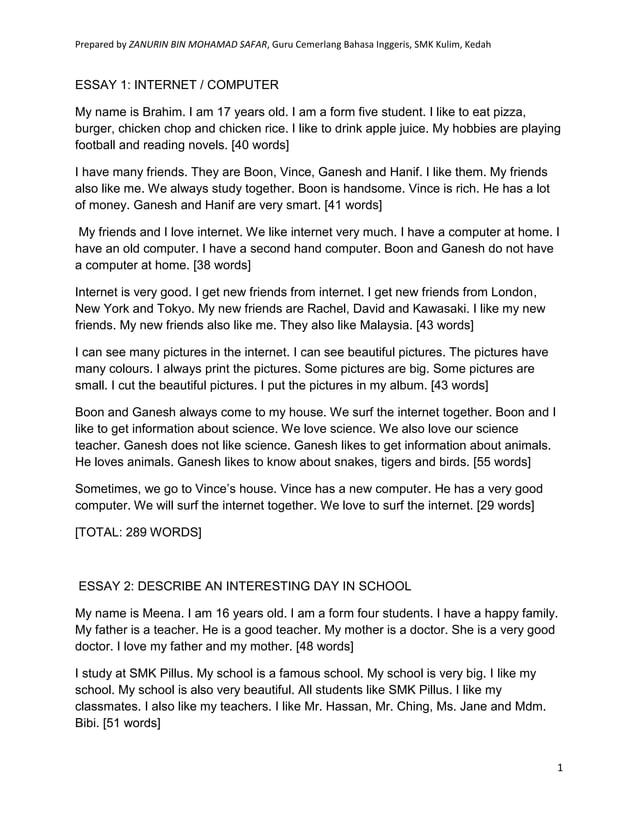 Essay For Weak Students