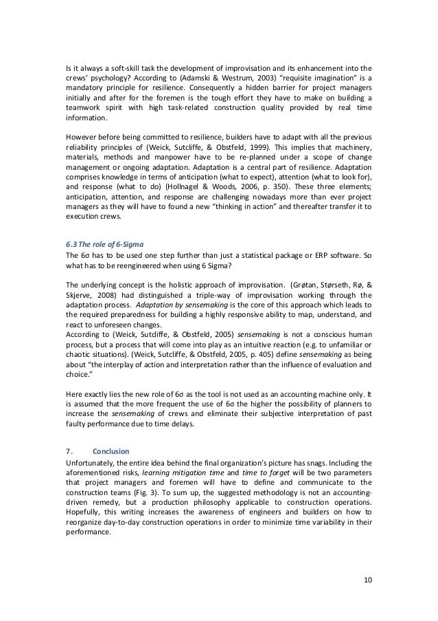 weick introductory essay improvisation 1 chapter 8 cognition and musical improvisation in individual and group context suzie hsieh weick, karl e, “introduction essay:. weick introductory essay improvisation 1 chapter 8 cognition and musical improvisation in individual and group context suzie hsieh weick, karl e, “introduction essay:.