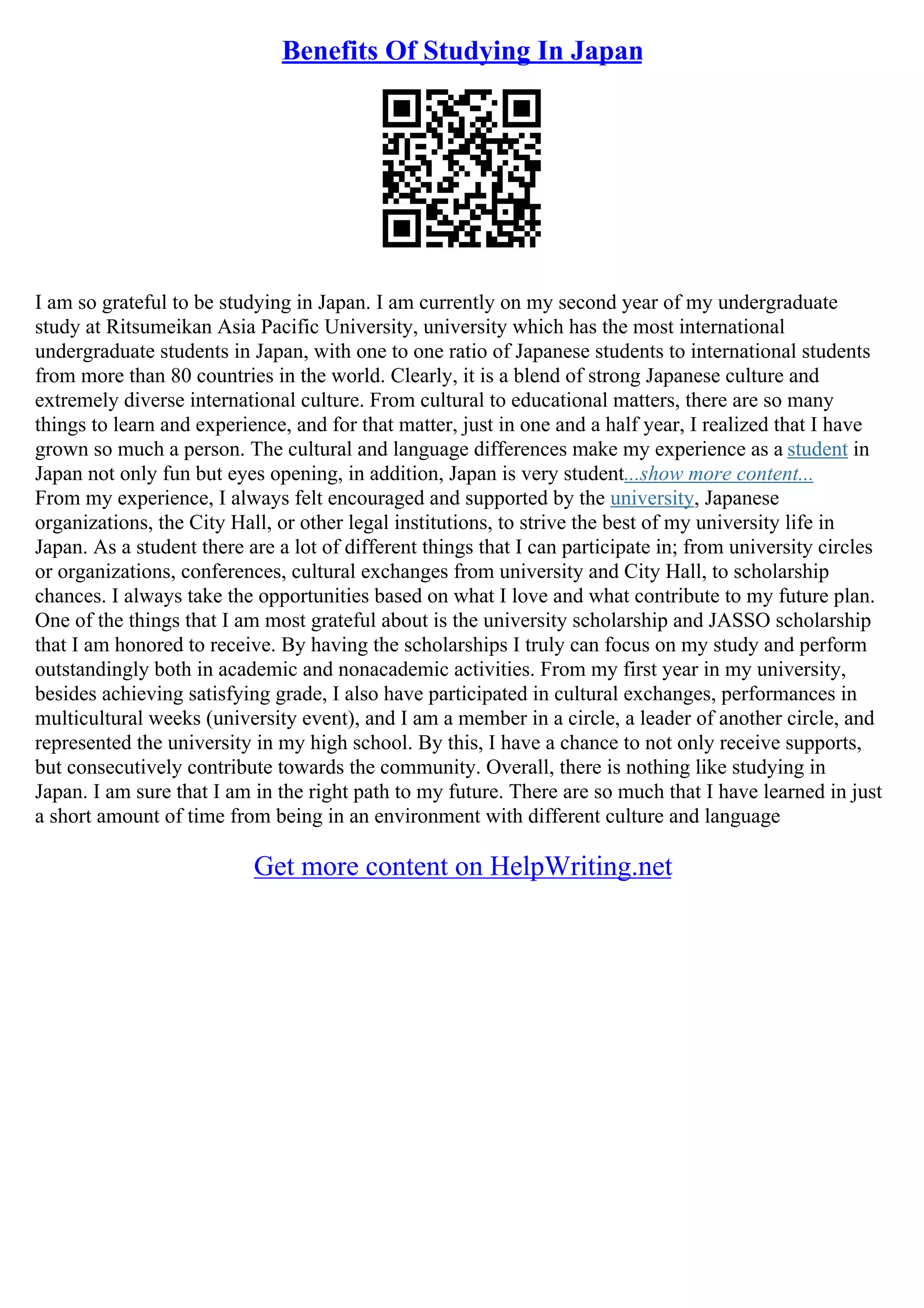 Essay In Japanese | PDF