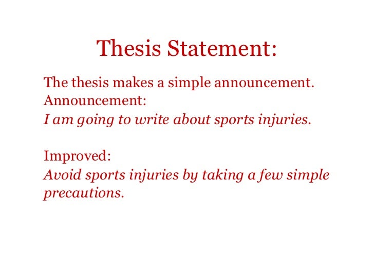 Essay on sports injuries