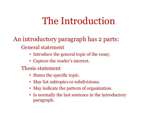 Introduction for an argumentative essay