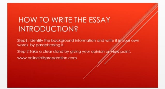 Argumentative Essay Thesis Statement How To Write The Essay Introduction Step Identify The Background Information And Write Frankenstein Essay Thesis also Persuasive Essay Examples High School Essay Introduction Romeo And Juliet Essay Thesis
