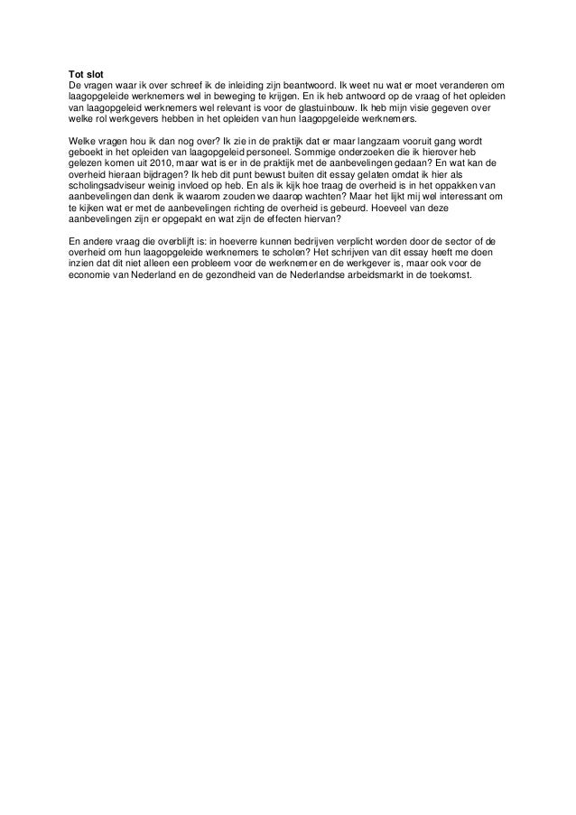 Essay voorbeeld