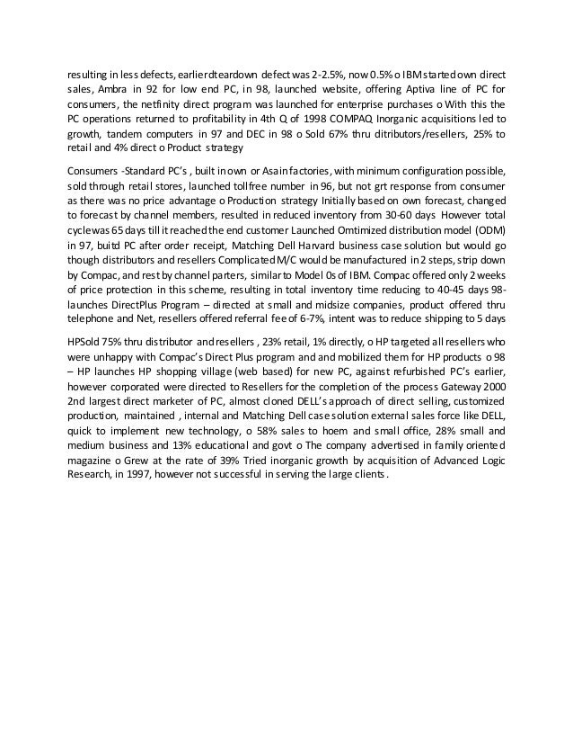 Matching dell case analysis essay example image