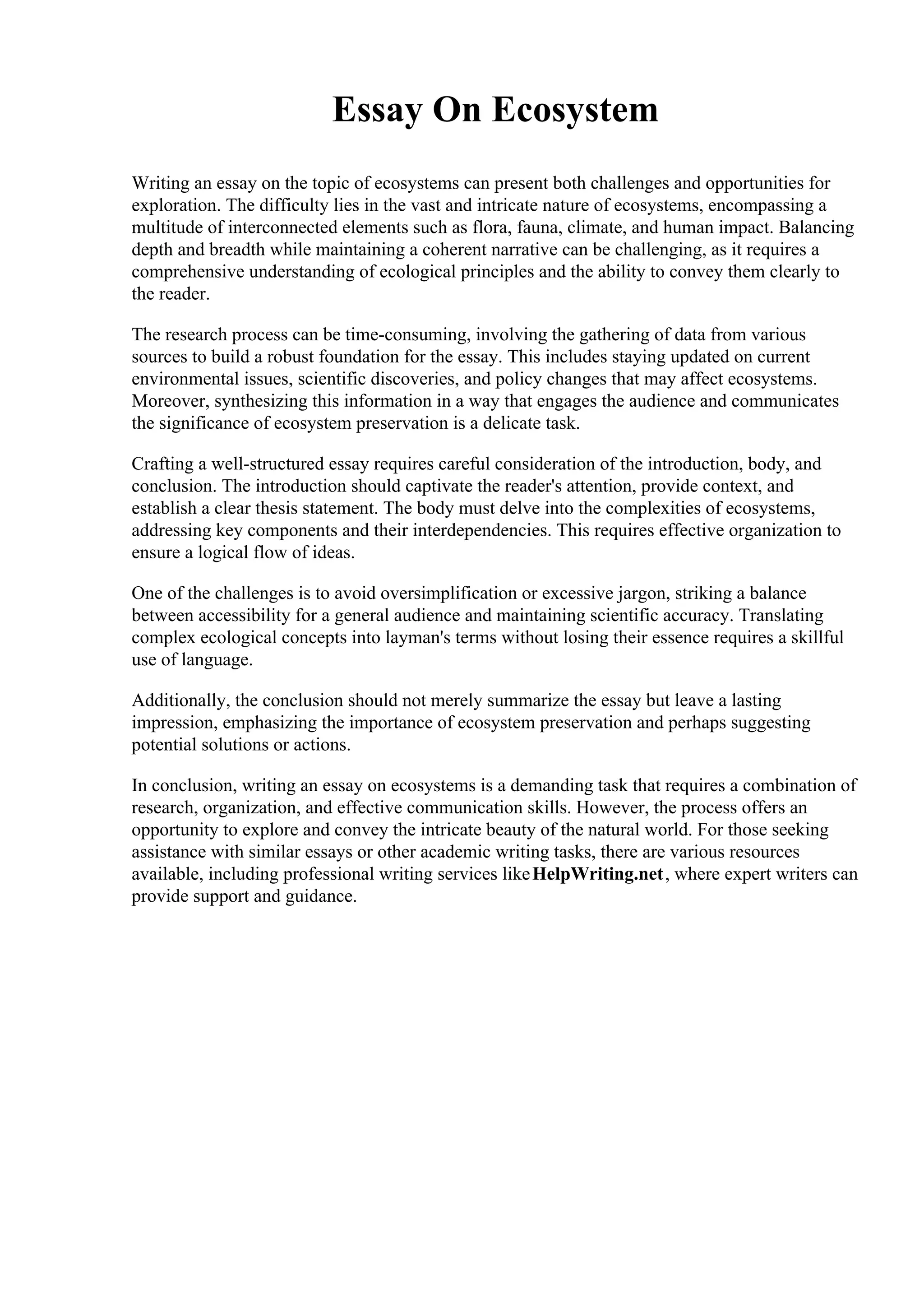 Essay On Ecosystem.pdf