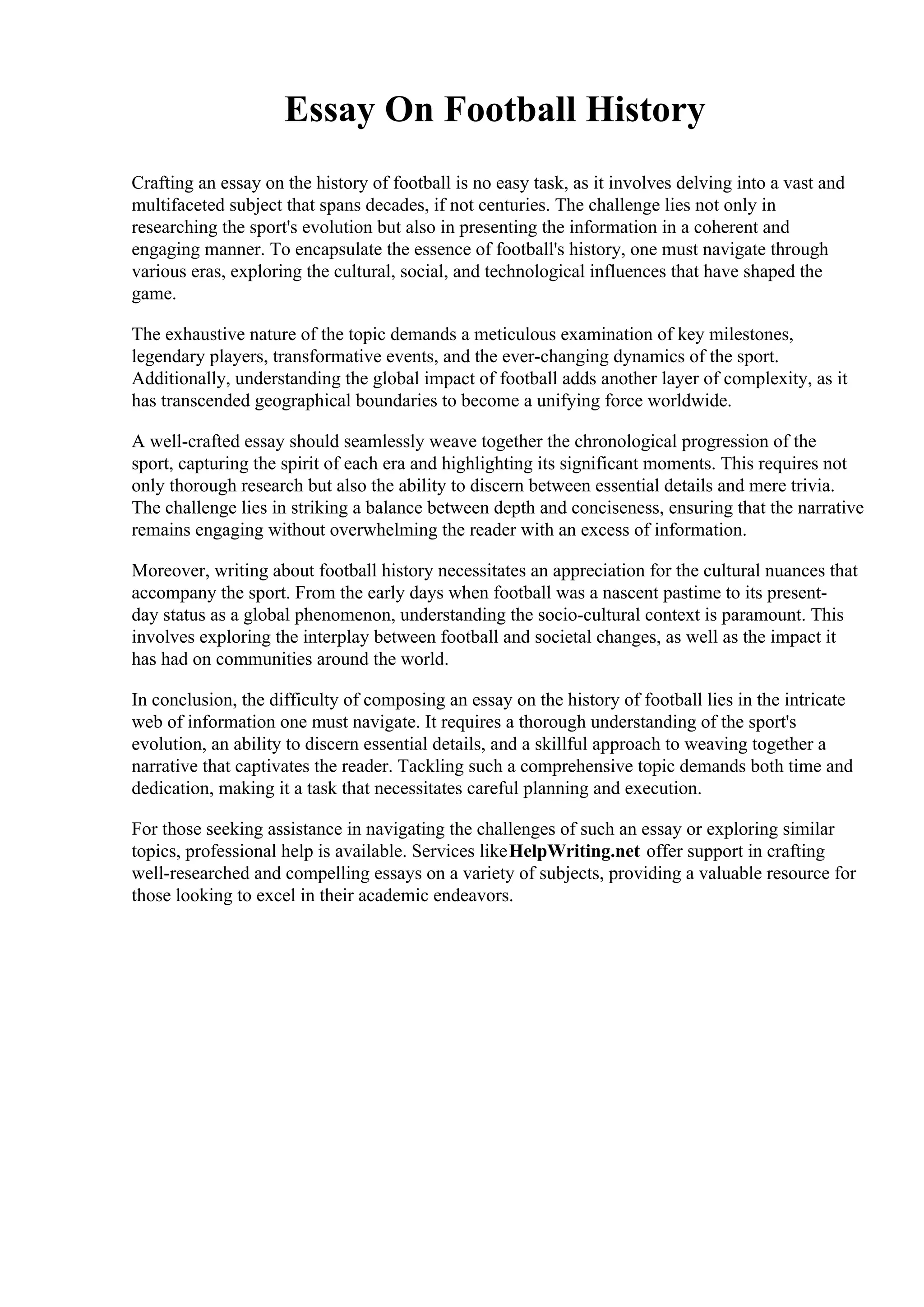 Essay On Football History.pdf