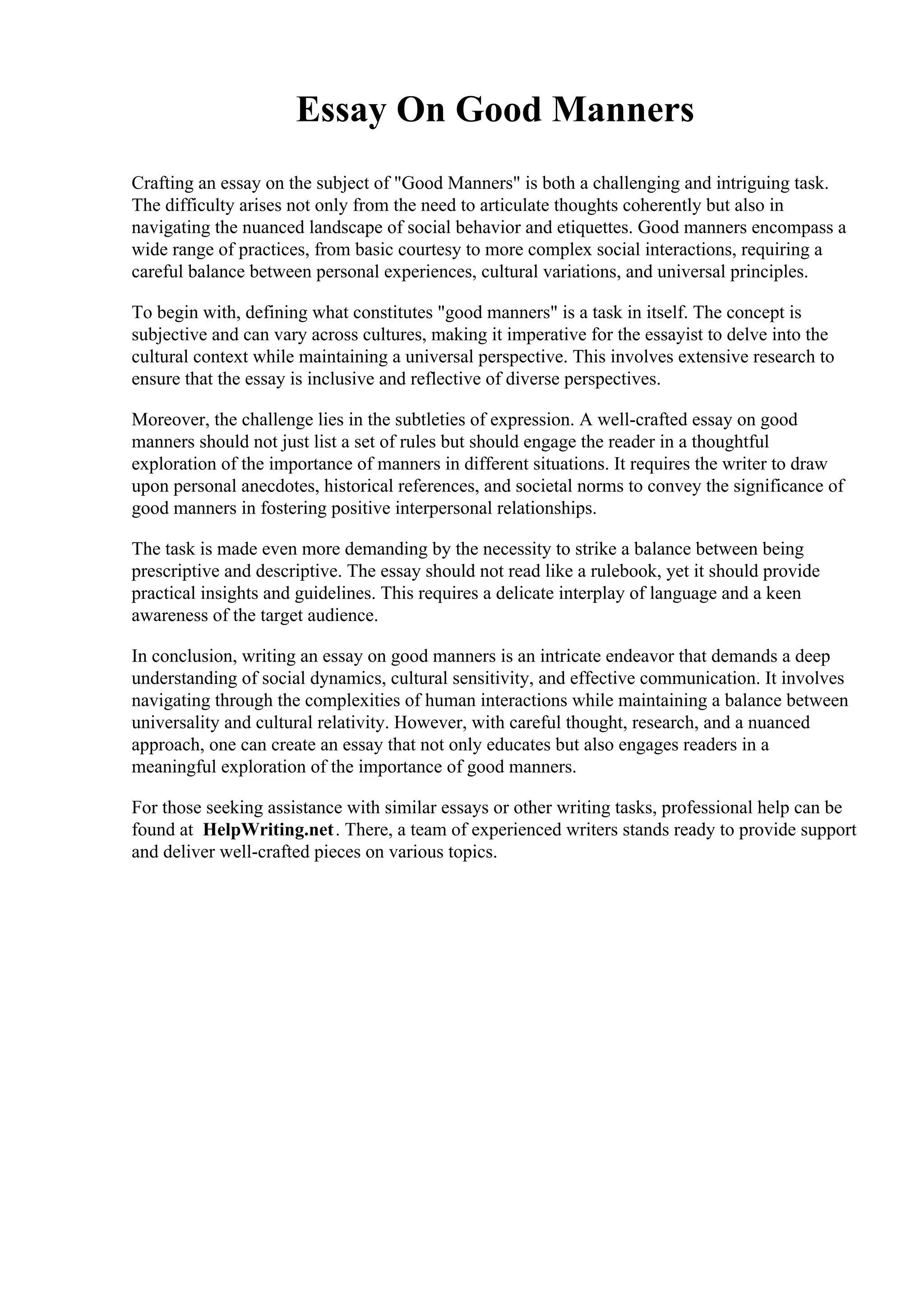 Essay On Good Manners.pdf