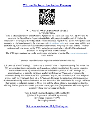 Essay On Indian Economy | PDF