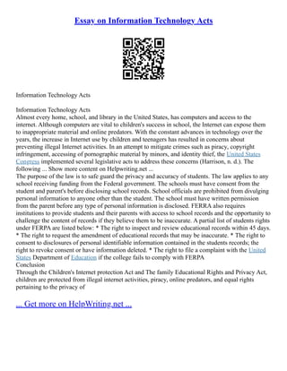 Essay On Technology For School Students And Children