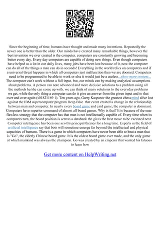 Essay On Invention Of Computer | PDF
