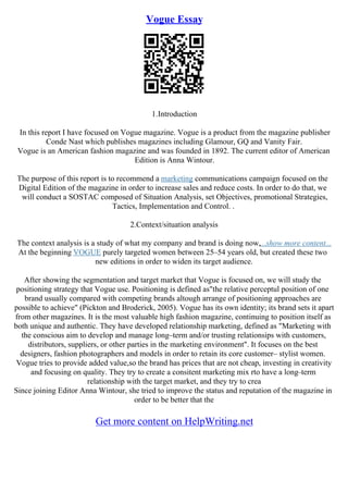 Magazine Essay Examples Essay On Magazine | PDF