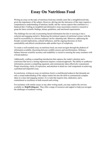 Essay On Nutritious Food.pdf