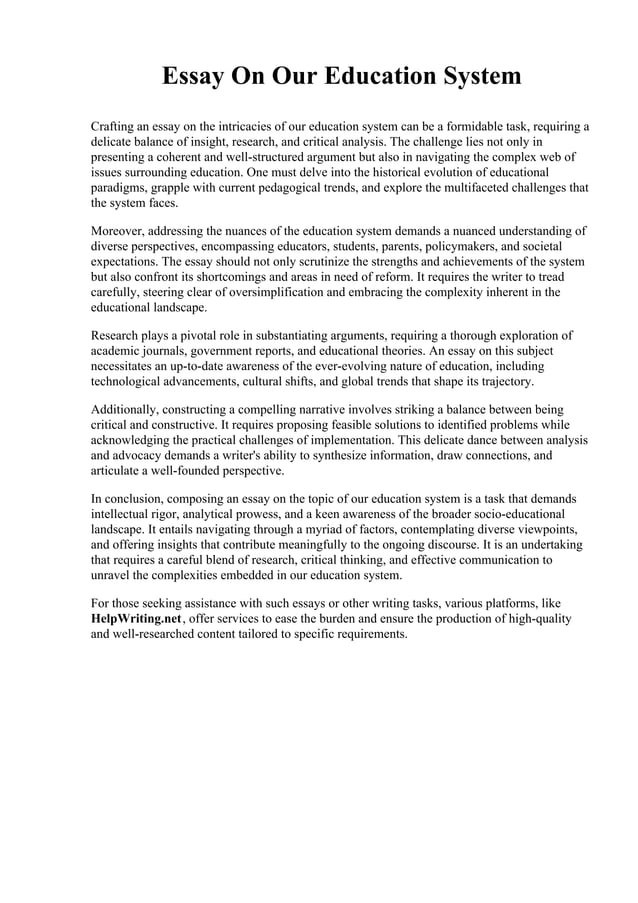 The Tight Curriculum Of Our Education System Essay