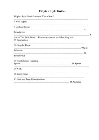 Tagalog Infinitive Essay On Peer Pressure | PDF