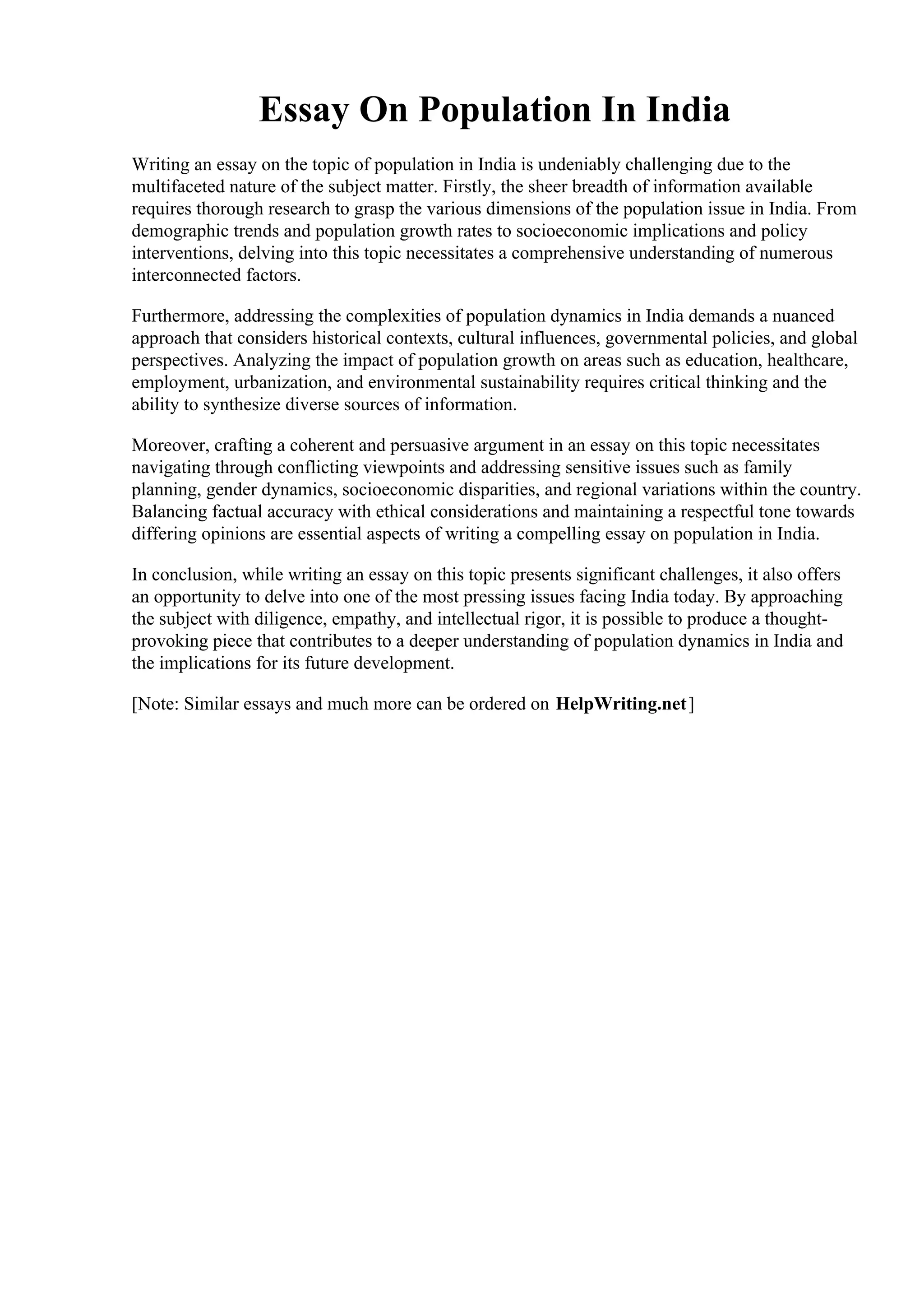 Essay On Population In India.pdf