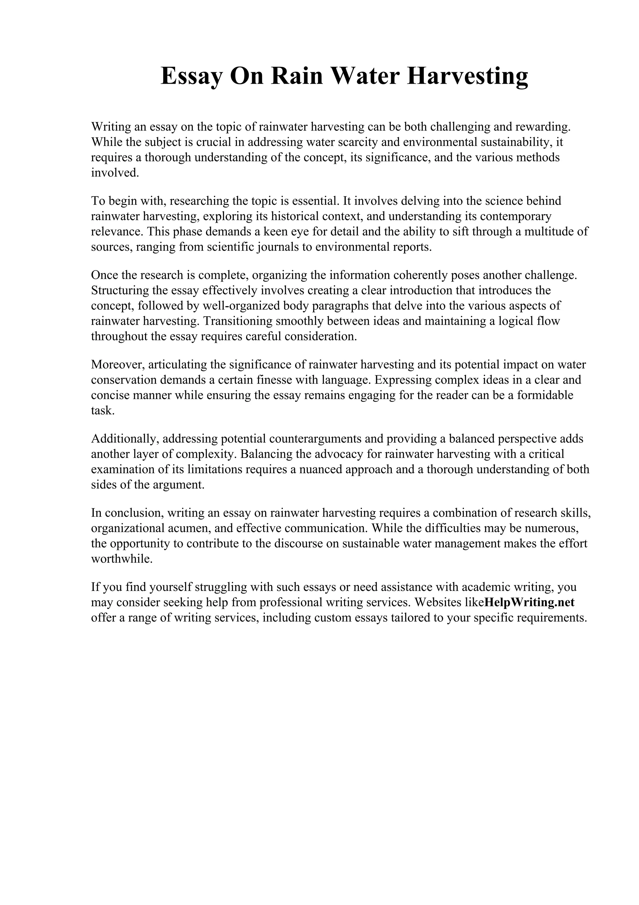 Essay On Rain Water Harvesting.pdf