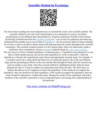 Essay On Scientific Method | PDF