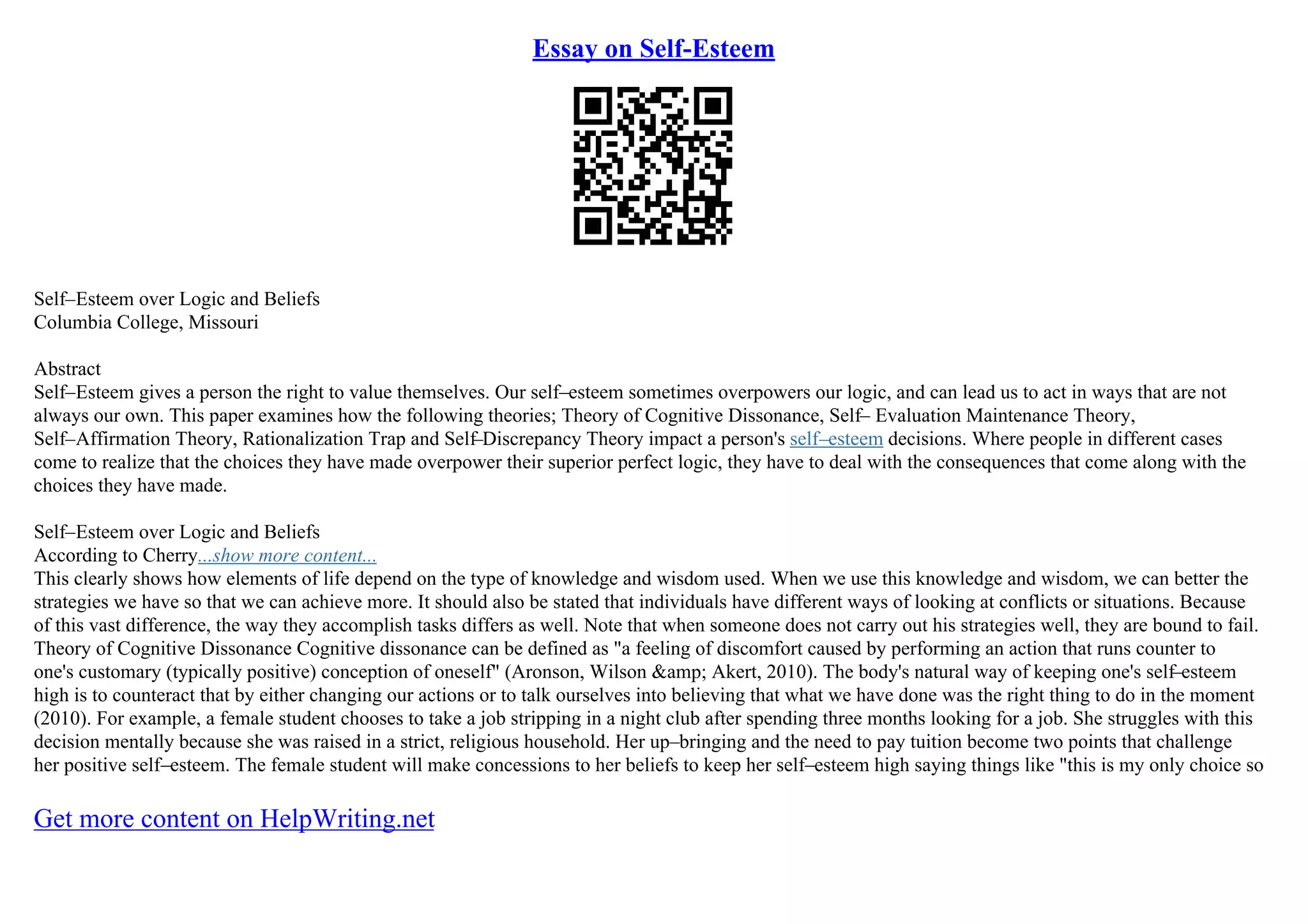 essay-on-self-esteem-ppt