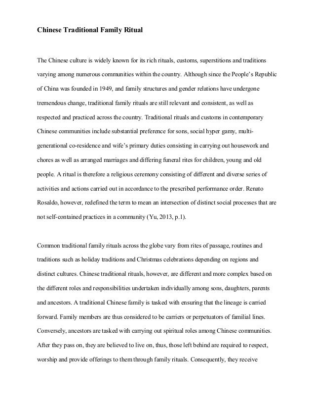 essay on tradition
