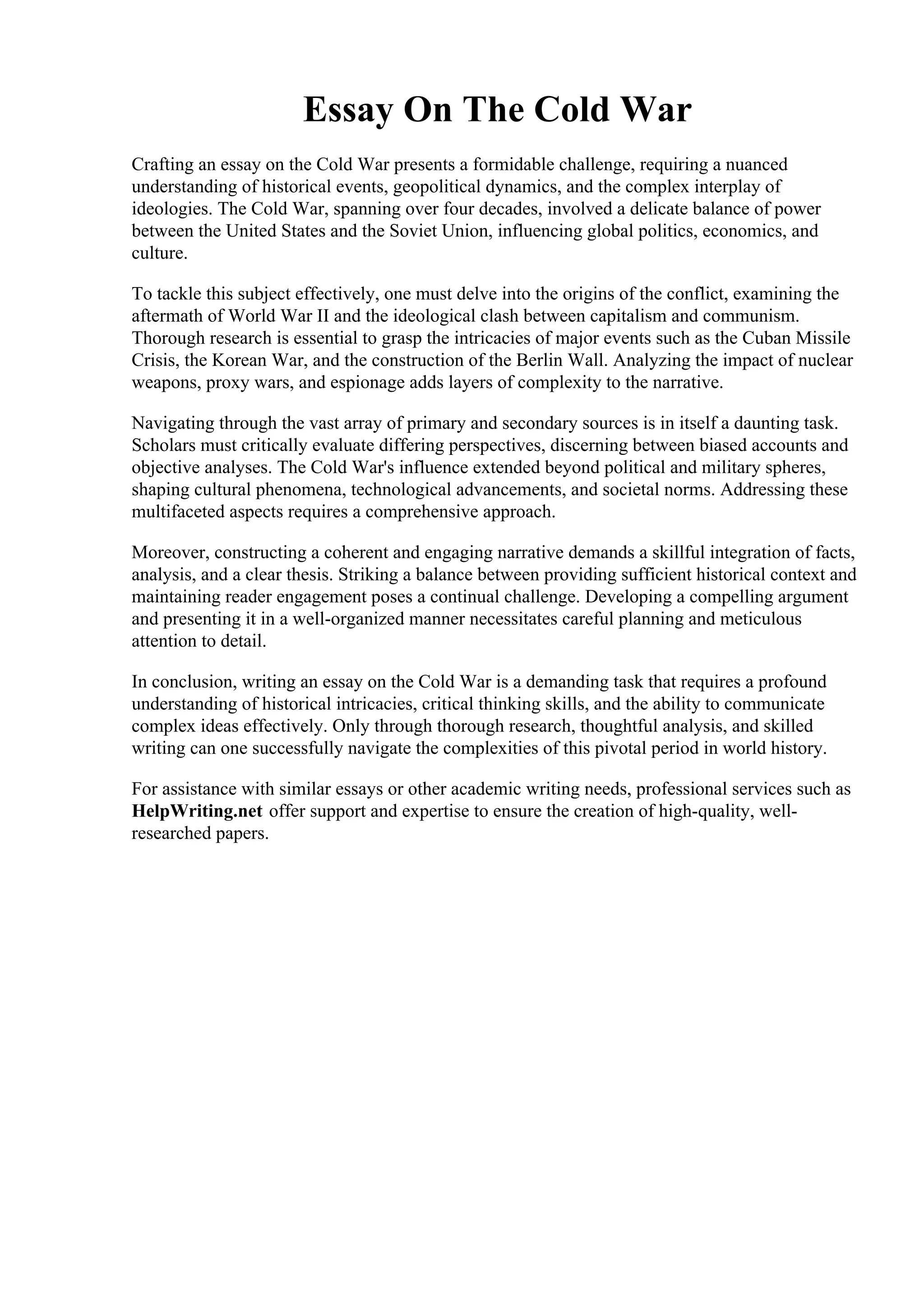 Essay On The Cold War.pdf