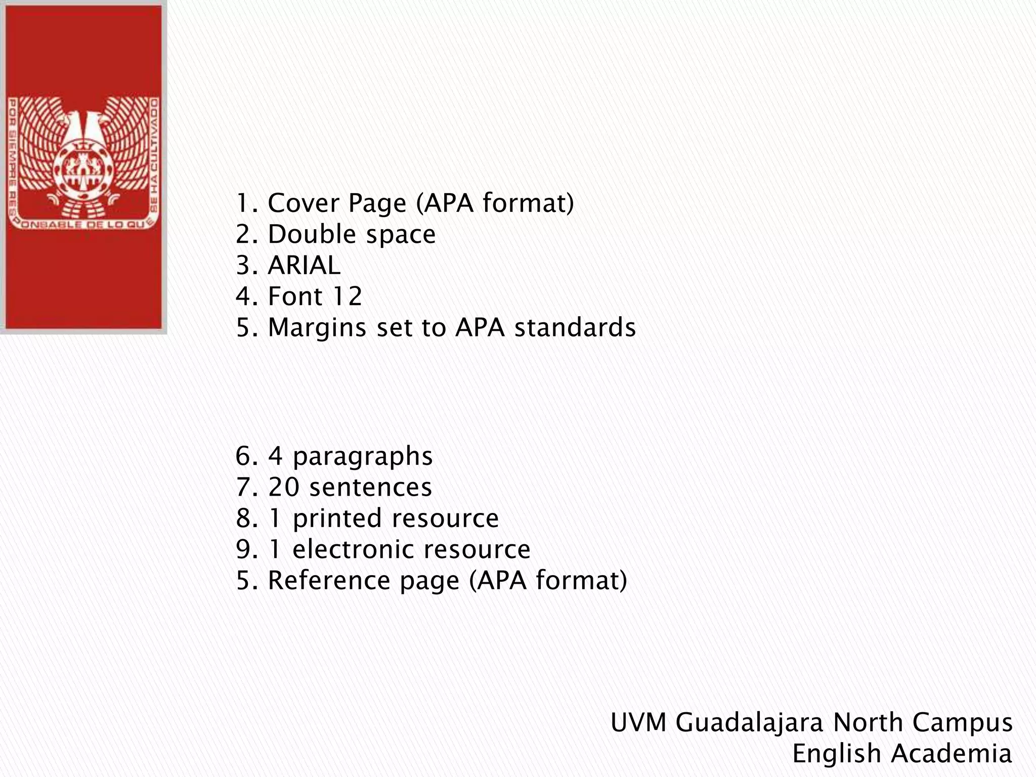 Essay ordinario advanced english i uvm guadalajara norte PPTX