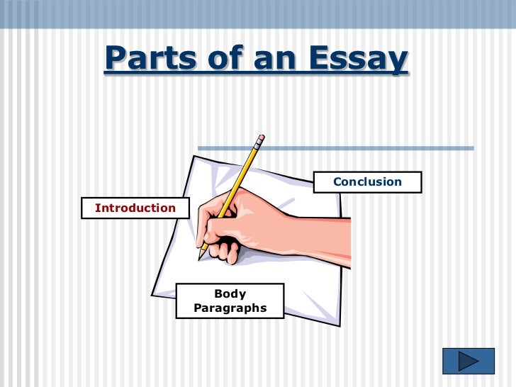 Parts of an essay diagram