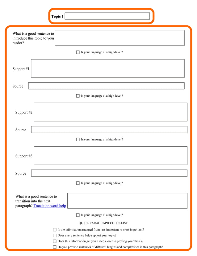 Essay Organizer | PDF