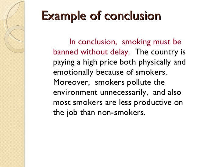 smoking ban essay