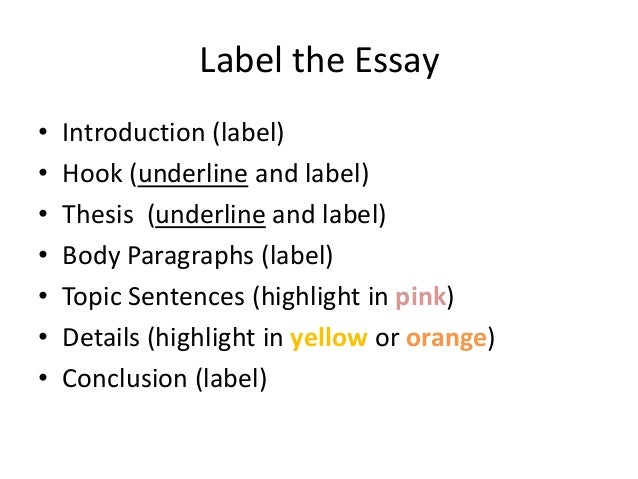 how to label a essay