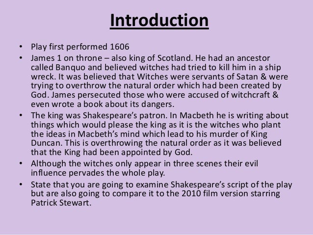 how to write an introduction for macbeth essay