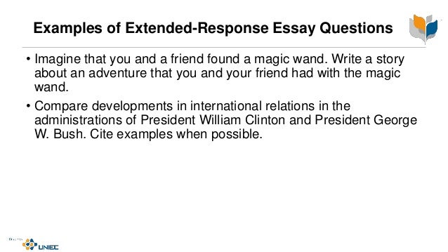 Example of an extended response essay question