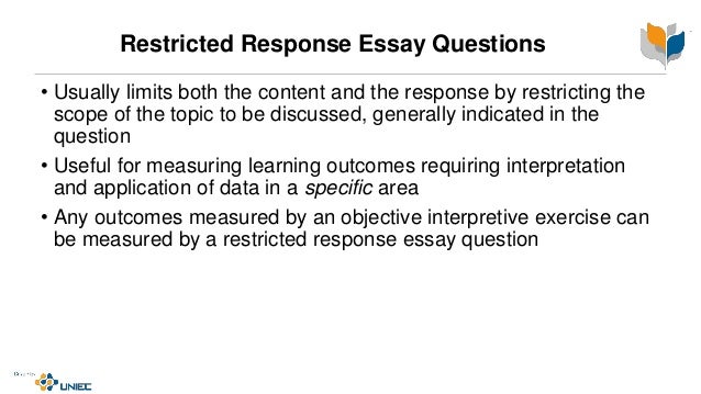 restricted response essay examples
