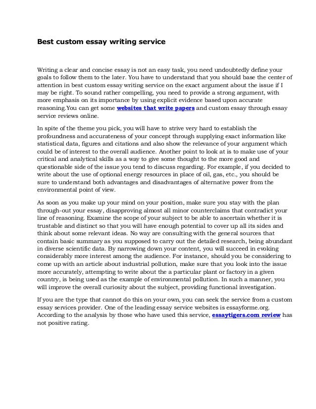 essay service ranking