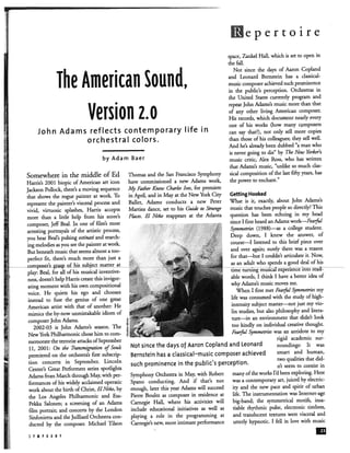 John Adams: The American Sound, 2.0 -- by Adam Baer
