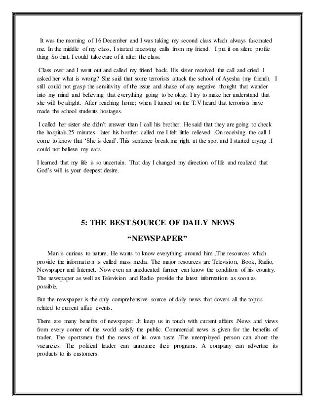job experience essay