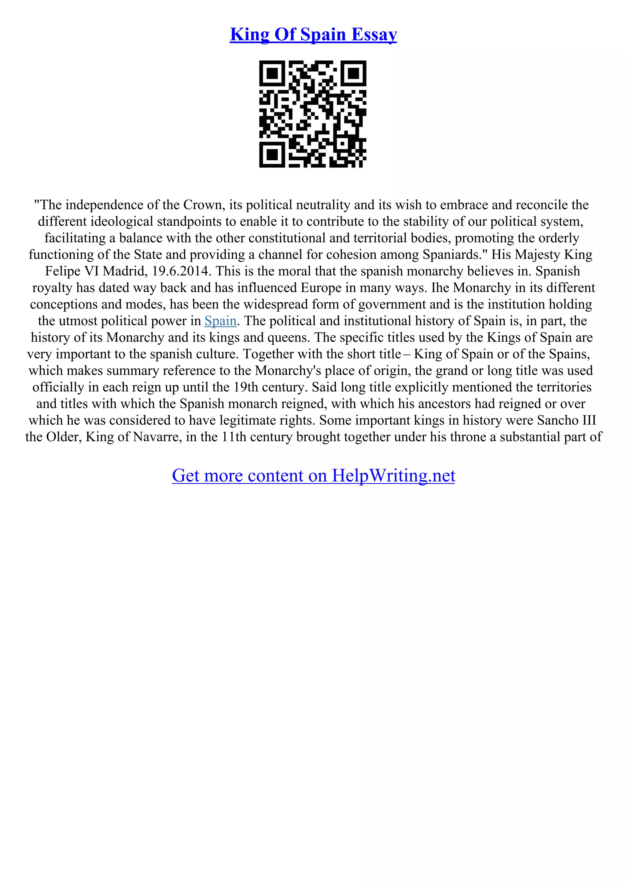 Essays In Spanish | PDF