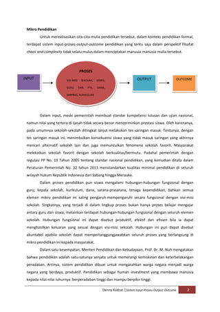 SIstem input-proses-output-outcome pendidikan bermutu | DOCX
