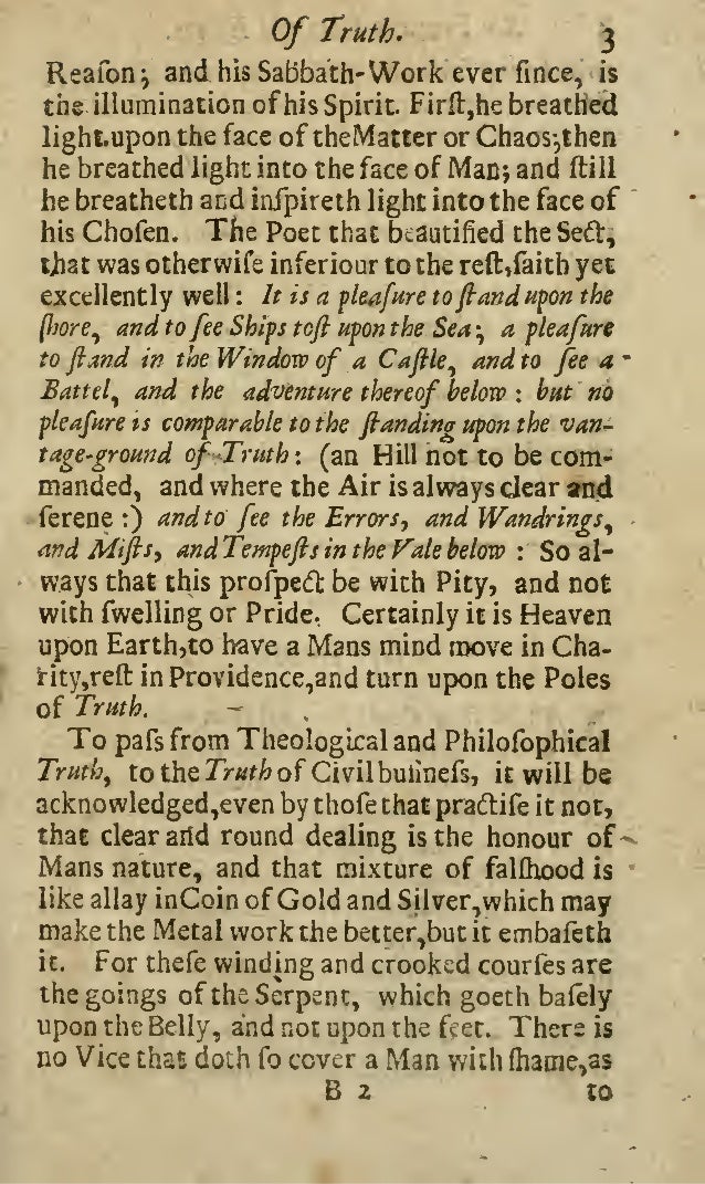 Francis bacon's essay of truth