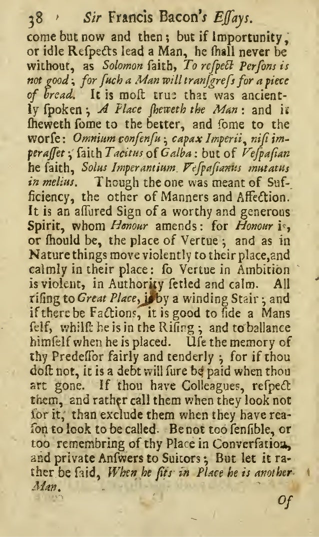 Sir francis bacon essay