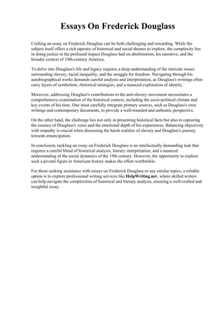 Essays On Frederick Douglass.pdf