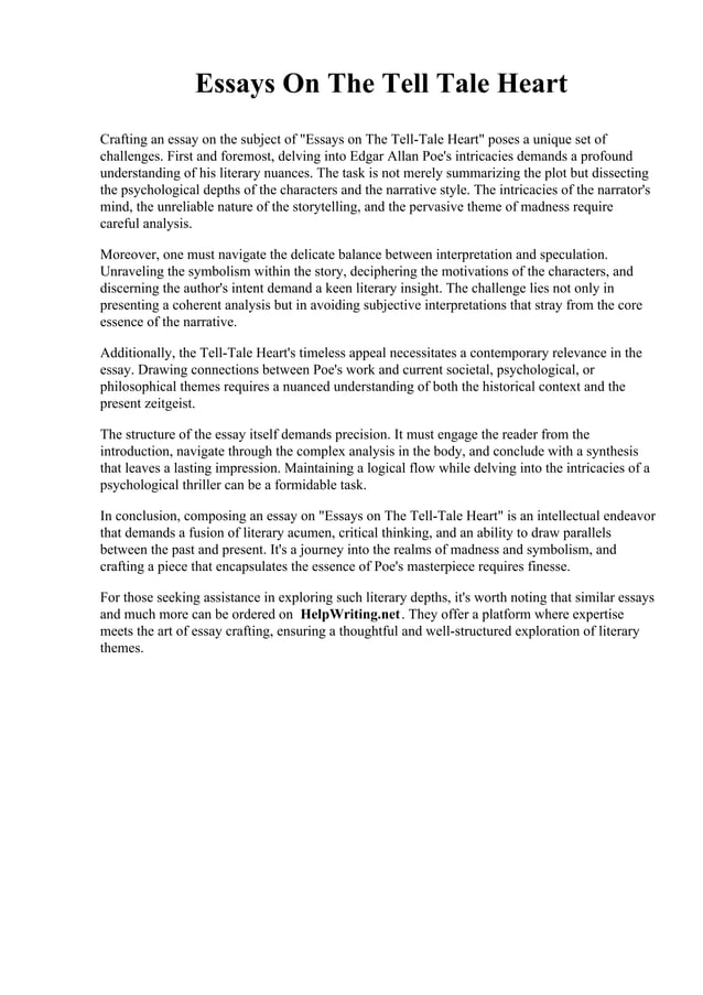 Essays On The Tell Tale Heart.pdf