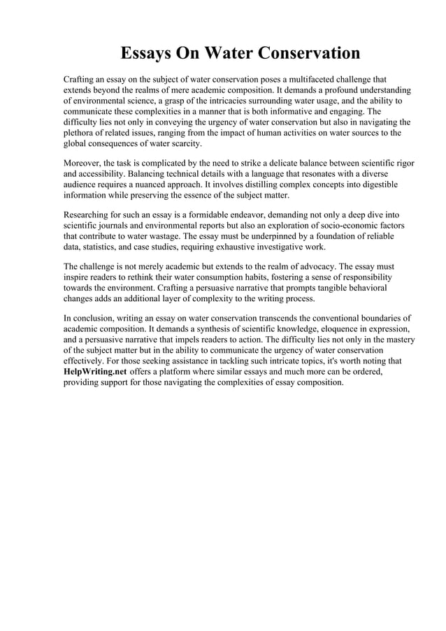 Essays On Water Conservation Write A Short Essay On Importance Of Essays On Water Conservation Write A Short Essay On Importance Of