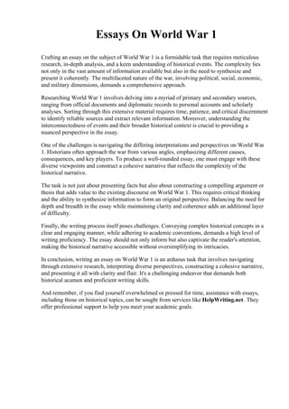 Essays On World War 1.pdf