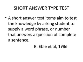 ESSAYS AND SHORT ANSWERS QUESTIONS .pptx