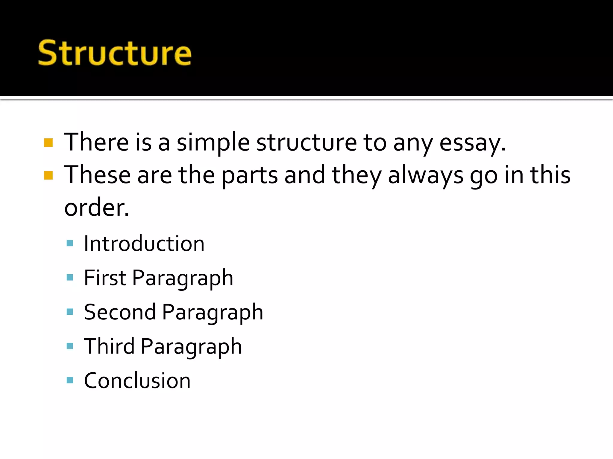 Essay Structure