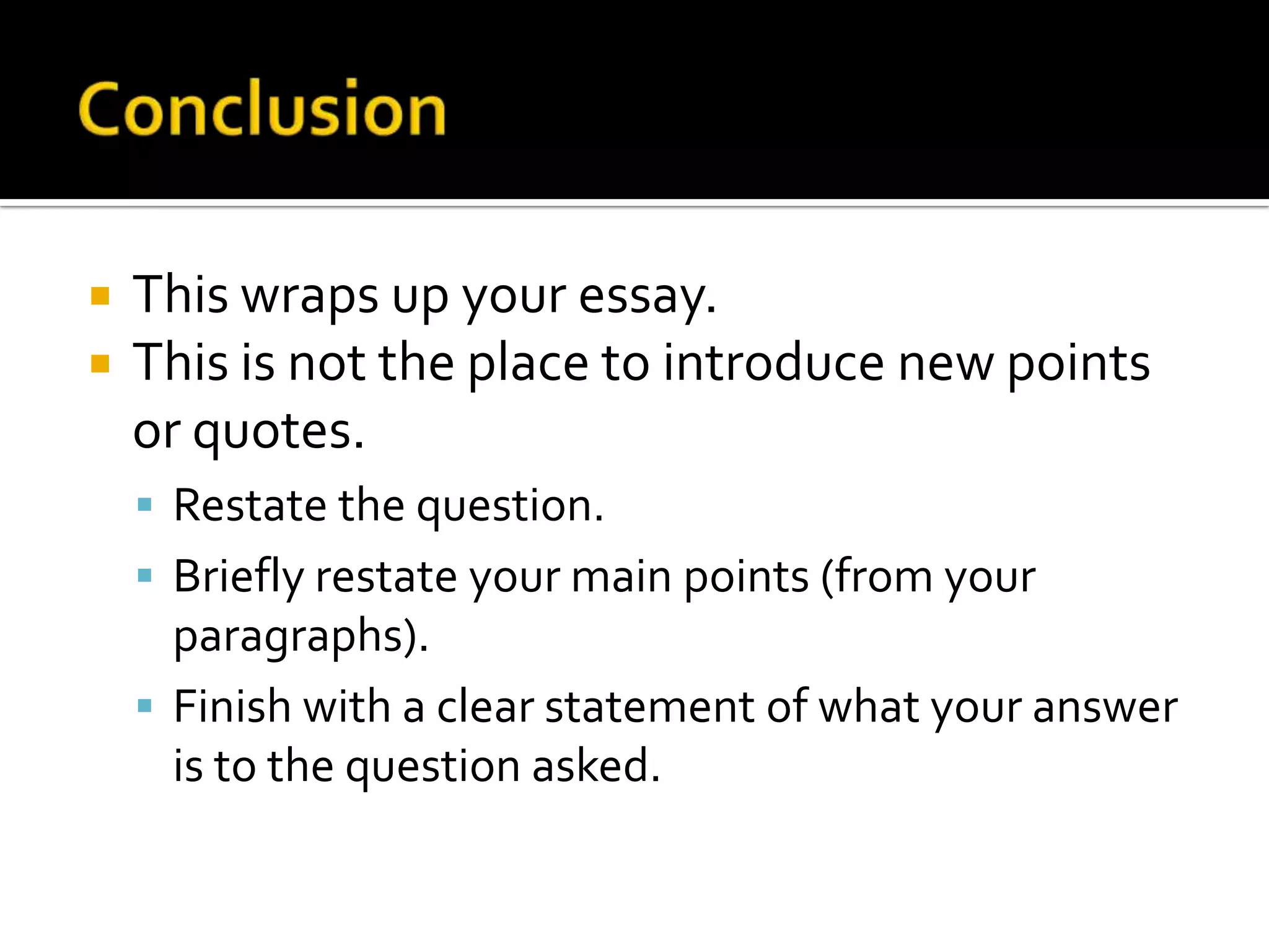 Essay Structure