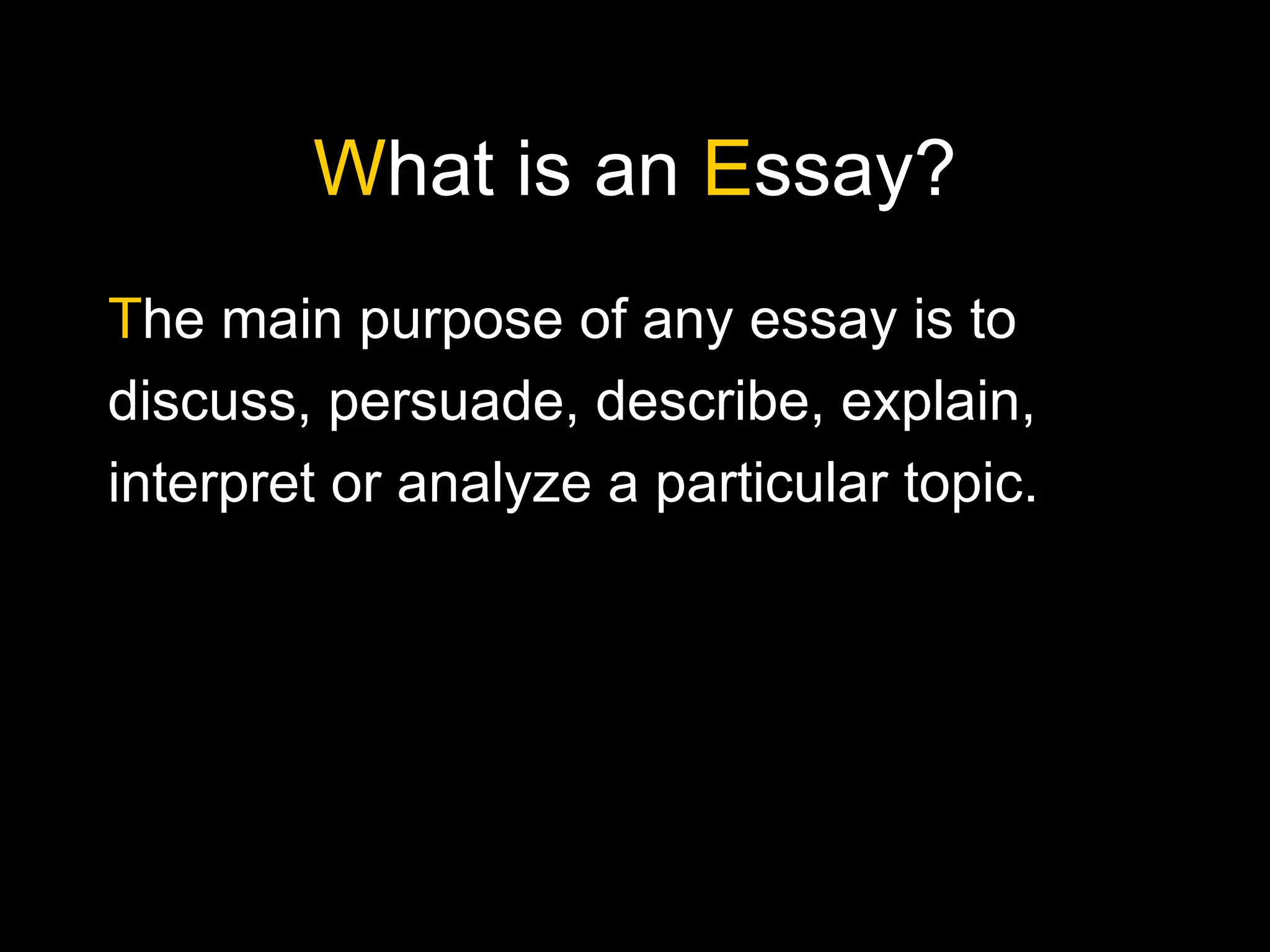 Essay Writing (Structure) | PPT