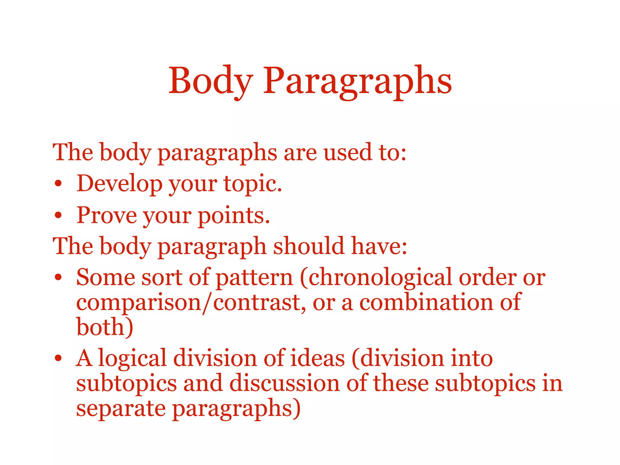 Essay structure | KEY